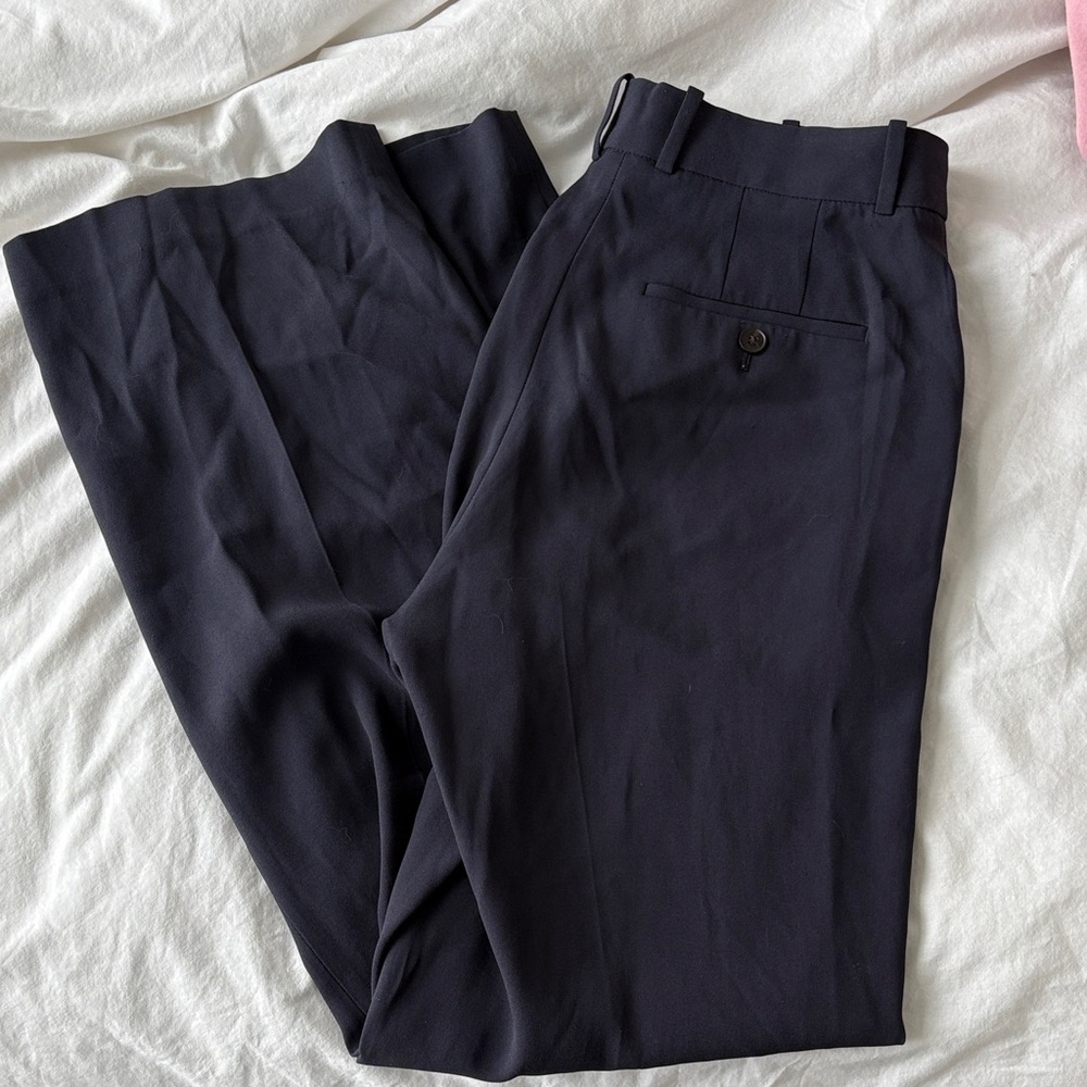 Babaton Navy High-Waist Trousers